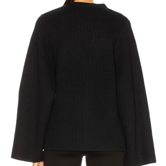 Toteme Black Ribbed Button-Up Sweater - Picture 5 of 5